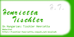 henrietta tischler business card